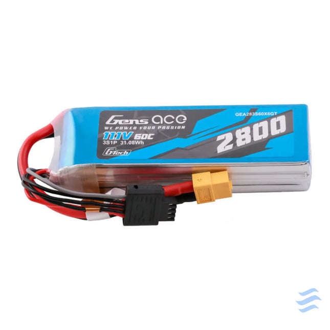 Gens ace G Tech Soaring 2800mAh 11.1V 60C 3S1P LiPo XT60 Lithium and NiMH