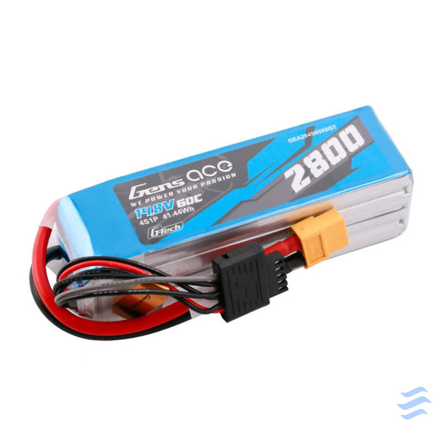 Gens ace G Tech Soaring 2800mAh 14.8V 60C 4S1P LiPo XT60 Lithium and NiMH