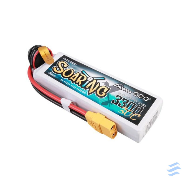Gens ace G Tech Soaring 3300mAh 14.8V 30C 4S1P Lipo Battery Lithium and NiMH