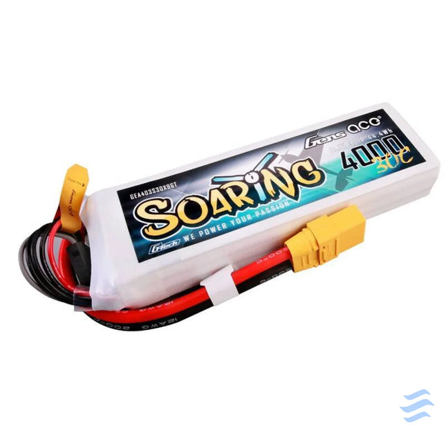 Gens ace G Tech Soaring 4000mAh 11.1V 30C 3S1P Lipo Battery Lithium and NiMH