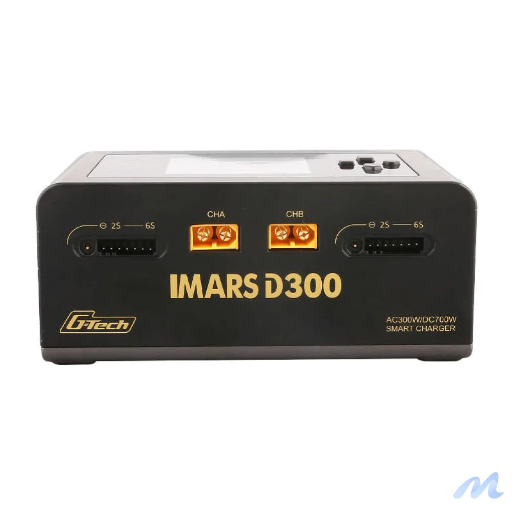 Gens Ace IMARS D300 G-Tech Channel AC/DC 300W/700W RC Battery Charger-EU Black