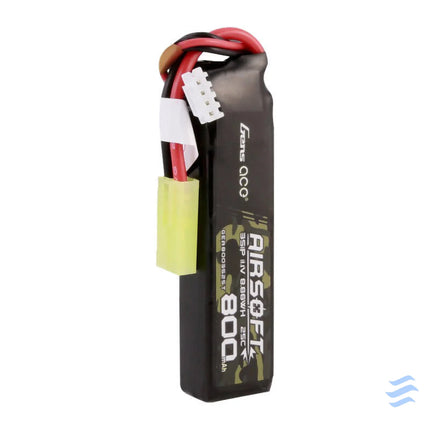 Gens Ace Lipo 800MAH 11.1V 25C 3S1P Airsoft Gun Lipo Battery with mini Tamiya Plug Lithium and NiMH