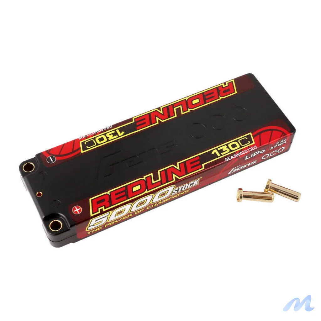 Gens ace Redline Series 5000mAh 7.4V 130C 2S1P HardCase 56# HV Lipo Battery