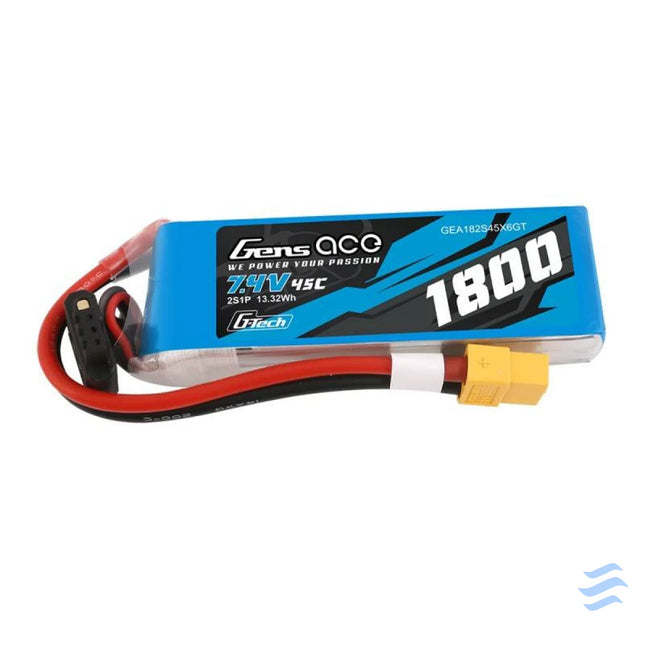 GensAce G Tech LiPo 1800mAh 7.4V 45C 2S1P XT60 Battery Lithium and NiMH