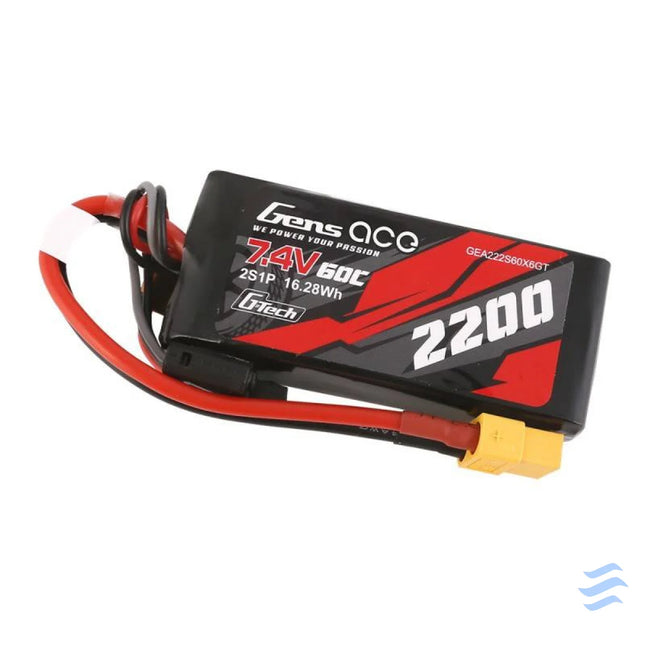 GensAce G Tech LiPo 2200mAh 7.4V 60C 2S1P XT60 Battery Lithium and NiMH