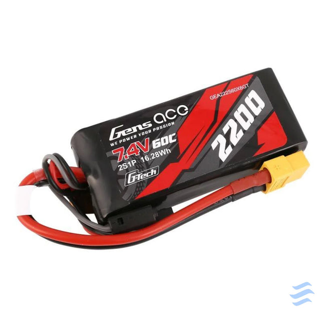 GensAce G Tech LiPo 2200mAh 7.4V 60C 2S1P XT60 Battery Lithium and NiMH
