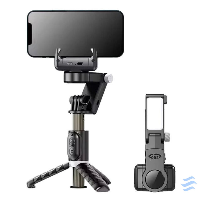 Gimbal/stand with light APEXEL Q18 (black) Tripods and ring lights