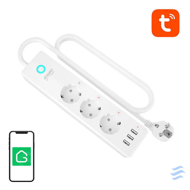Gosund P1 PLUS smart WiFi power strip (3x AC schuko 3x USB A) Tuya Power strips