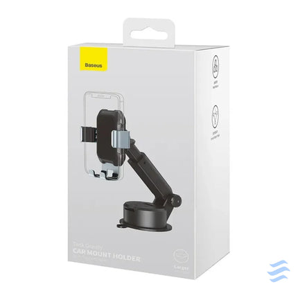 Gravity car mount for Baseus Tank phone with suction cup (black) Phone holders