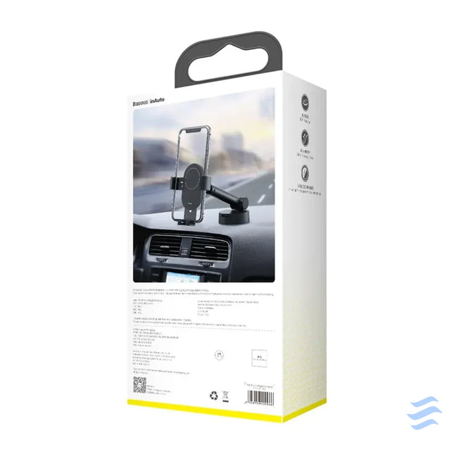 Gravity car mount for Baseus Tank phone with suction cup (black) Phone holders