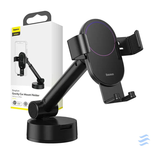 Gravity car mount for Baseus Tank phone with suction cup (black) Phone holders