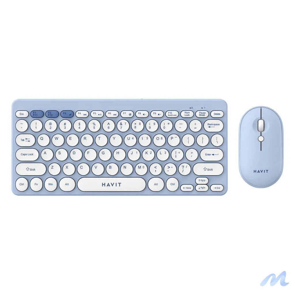 Havit KB279GCM wireless 2-in-1 gaming set keyboard + mouse (blue) (QWERTY)