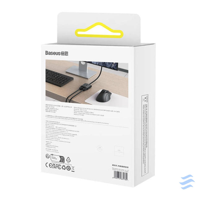 HDMI Switch Baseus with 1m Cable Cluster Black Adapters connectors and converters
