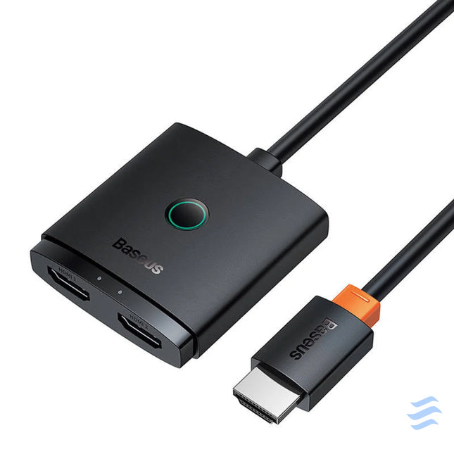 HDMI Switch Baseus with 1m Cable Cluster Black Adapters connectors and converters