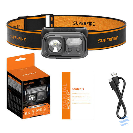 Headlamp Superfire HL23 – 220lm USB C power bank Head flashlights