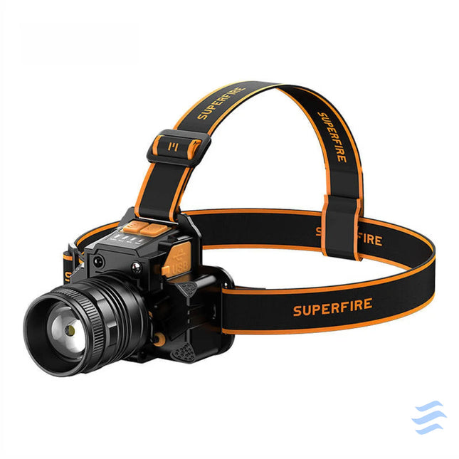 Headlamp Superfire HL58 – 350lm USB 3 modes 200m Head flashlights