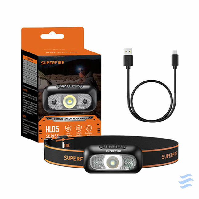Headlight Superfire HL05 D 110lm USB Head flashlights