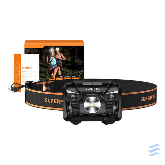 Headlight Superfire HL06 500lm USB Head flashlights