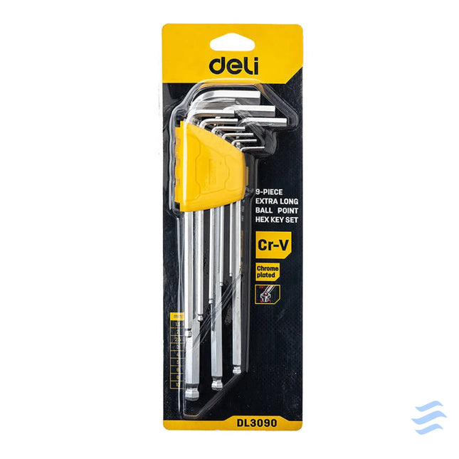 Hex Key Sets 1.5 10mm Deli Tools EDL3080 (silver) Screwdrivers