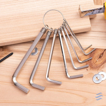 Hex Key Sets 1.5 6mm Deli Tools EDL3080 (silver) Screwdrivers