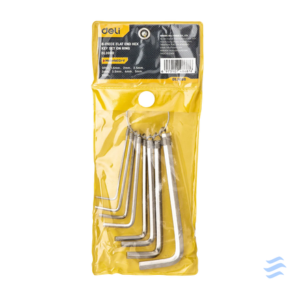Hex Key Sets 1.5 6mm Deli Tools EDL3080 (silver) Screwdrivers
