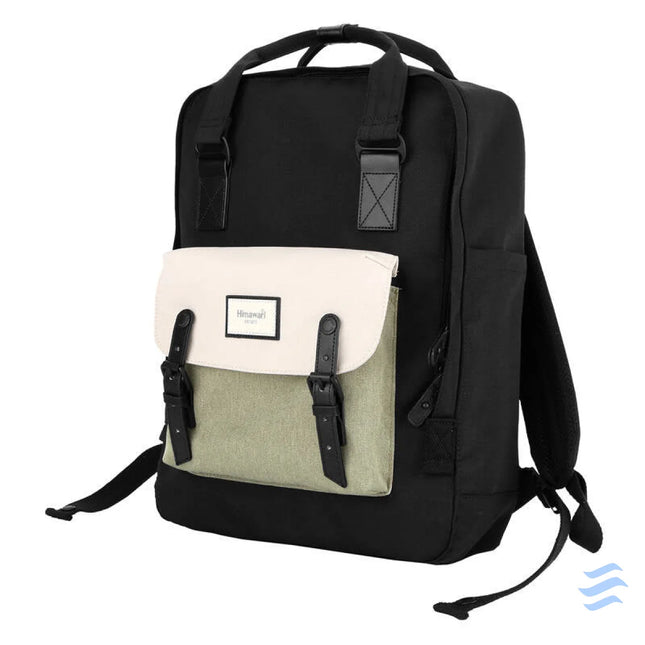 Himawari 1010 15.6’’ laptop backpack (black green) Bags cases backpacks