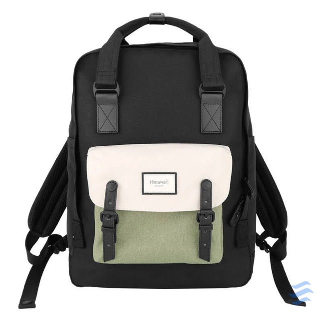 Himawari 1010 15.6’’ laptop backpack (black green) Bags cases backpacks
