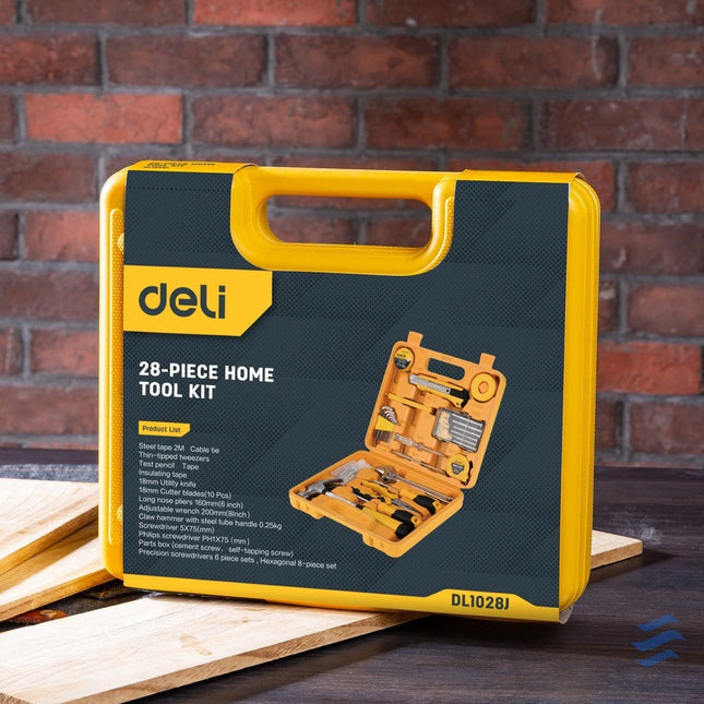 Household Tool Set 28 pcs Deli Tools EDL1028J Toolkits