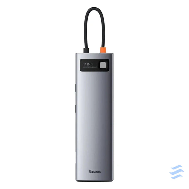 Hub 11in1 Baseus Metal Gleam Series USB C to 3x USB 3.0 + 2x HDMI + USB C PD + Ethernet RJ45 + microSD/SD + VGA + AUX