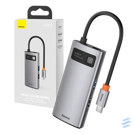 Hub 4in1 Baseus Metal Gleam Series USB C to USB 3.0 + USB 2.0 + HDMI + USB C PD Hubs