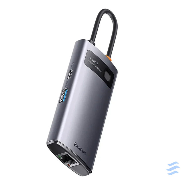 Hub 4in1 Baseus Metal Gleam Series USB C to 3x USB 3.0 + Ethernet RJ45 Hubs
