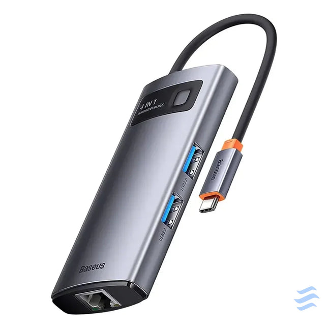 Hub 4in1 Baseus Metal Gleam Series USB C to 3x USB 3.0 + Ethernet RJ45 Hubs