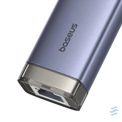 Hub 4in1 Baseus UltraJoy USB A&USB C to 3xUSB3.0 + USB C + RJ45 (grey) Hubs