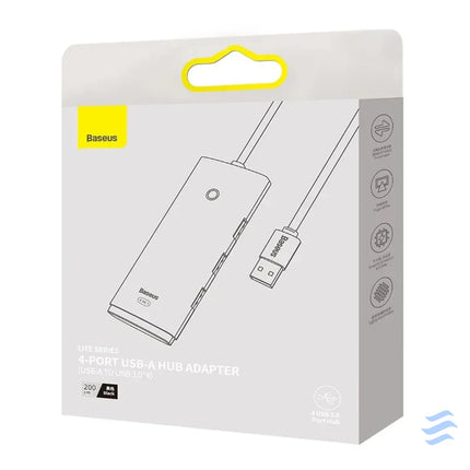Hub 4w1 Baseus Lite Series USB do 4x USB 3.0 2m (czarny) Hubs