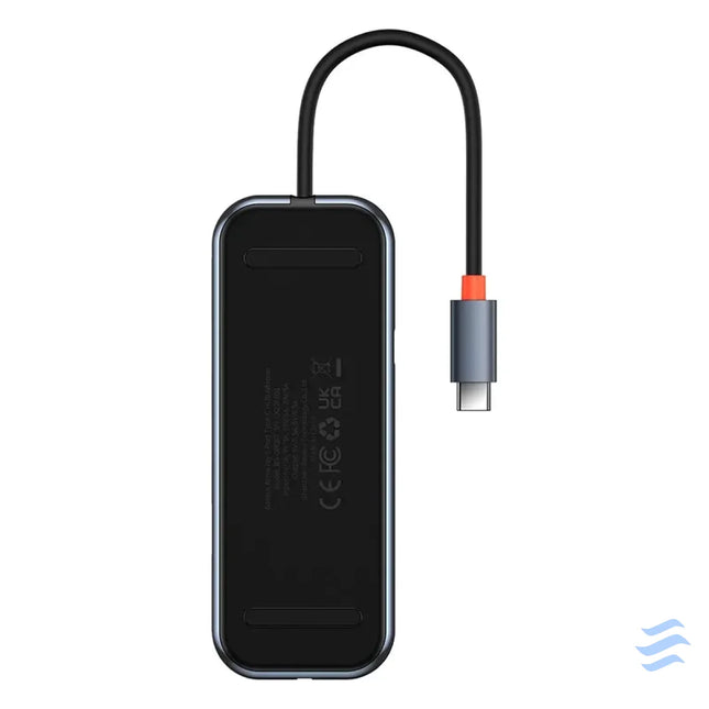 Hub 5in1 Baseus AcmeJoy series USB C to 2xUSB 3.0 + USB 2.0 + USB C PD + RJ45 (dark grey) Hubs
