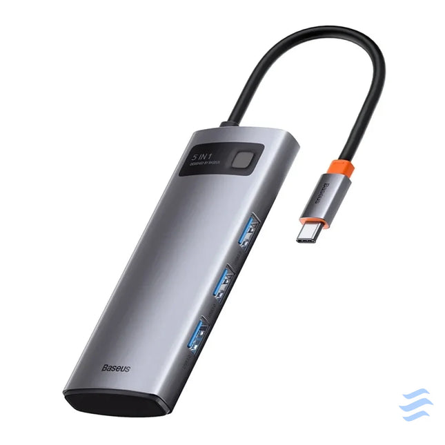 Hub 5in1 Baseus Metal Gleam Series USB C to 3x USB 3.0 + HDMI + USB C PD Hubs