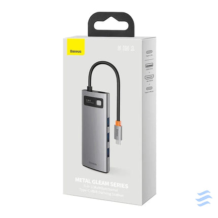 Hub 5in1 Baseus Metal Gleam Series USB C to 3x USB 3.0 + HDMI + USB C PD Hubs
