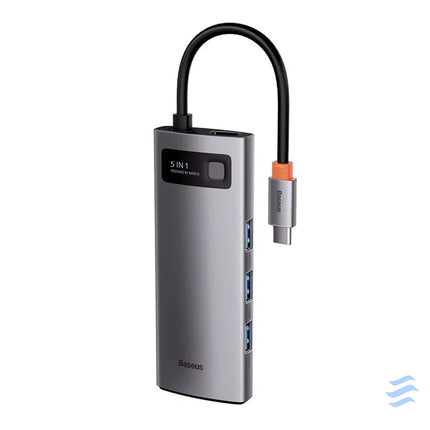 Hub 5in1 Baseus Metal Gleam Series USB C to 3x USB 3.0 + HDMI + USB C PD Hubs