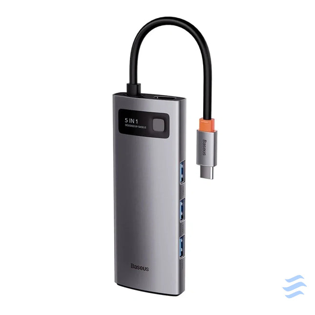 Hub 5in1 Baseus Metal Gleam Series USB C to 3x USB 3.0 + HDMI + USB C PD Hubs