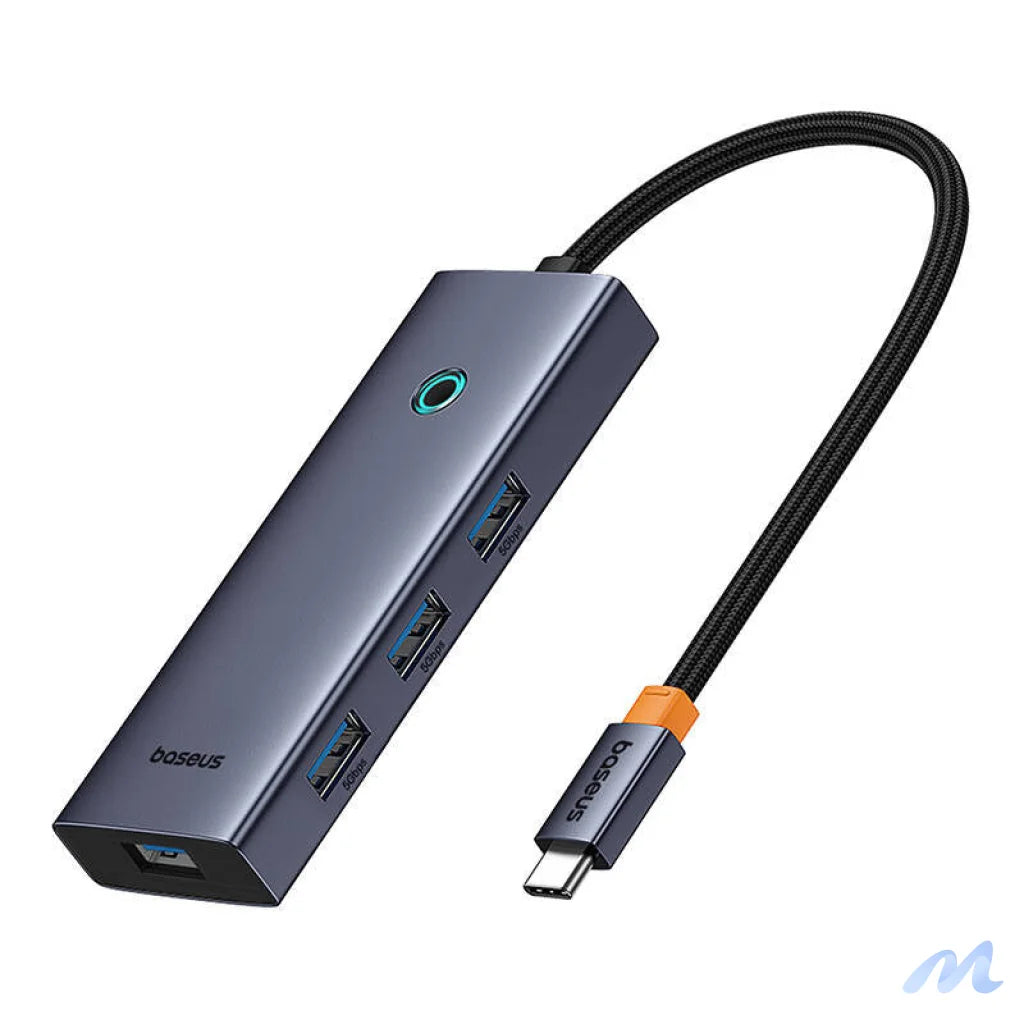 Hub 5in1 Baseus UltraJoy 5-Port (4xUSB 3.0,  PD) grey
