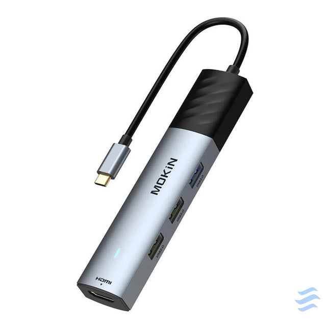 HUB 5in1 MOKiN USB C PD 3.0 100W (silver) Hubs