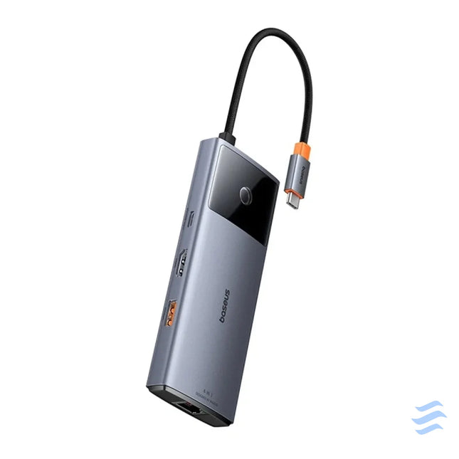 Hub 6in1 Baseus Metal Gleam 2 Series USB C to 2xUSB 3.0 + USB C + HDMI + USB C PD + Ethernet RJ45 Hubs