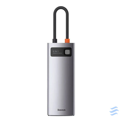 Hub 6in1 Baseus Metal Gleam Series USB C to 3x USB 3.0 + HDMI + USB C PD + Ethernet RJ45 Hubs