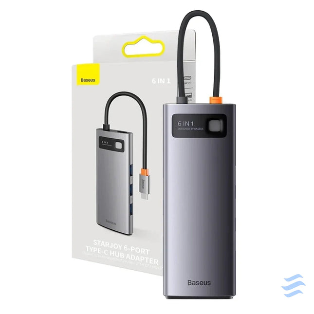 Hub 6in1 Baseus StarJoy Series USB C to 3x USB 3.0 + HDMI + USB C PD + RJ45 Hubs