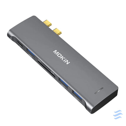 HUB 6in2 MOKiN USB C for Macbook 3xUSB A 1xUSB C 1xSD/MicroSD (silver) Hubs