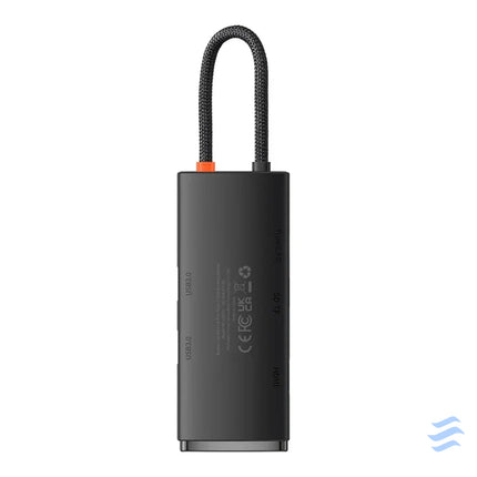 Hub 6w1 Baseus Lite Series USB C to 2x USB 3.0 + USB C PD + HDMI + SD/TF (black) Hubs