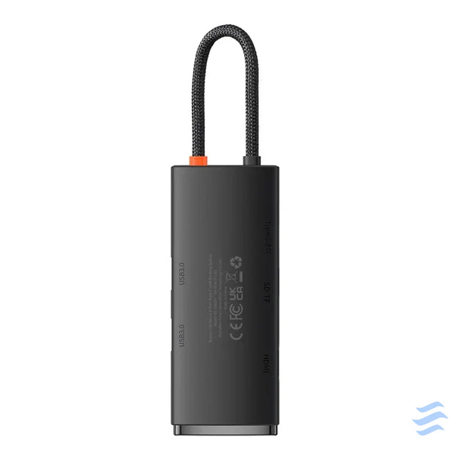 Hub 6w1 Baseus Lite Series USB C to 2x USB 3.0 + USB C PD + HDMI + SD/TF (black) Hubs