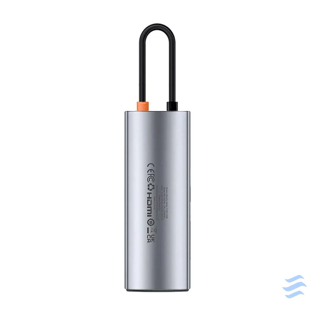 Hub 7in1 Baseus Gleam USB C to 1x HDMI4K 60Hz + 3x USB3.0 + 1x PD + 1x SD/TF (grey) Hubs