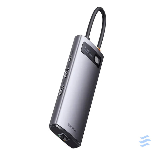Hub 7in1 Baseus Metal Gleam Series USB C to 3x USB 3.0 + 2x HDMI + USB C PD + Ethernet RJ45 Hubs