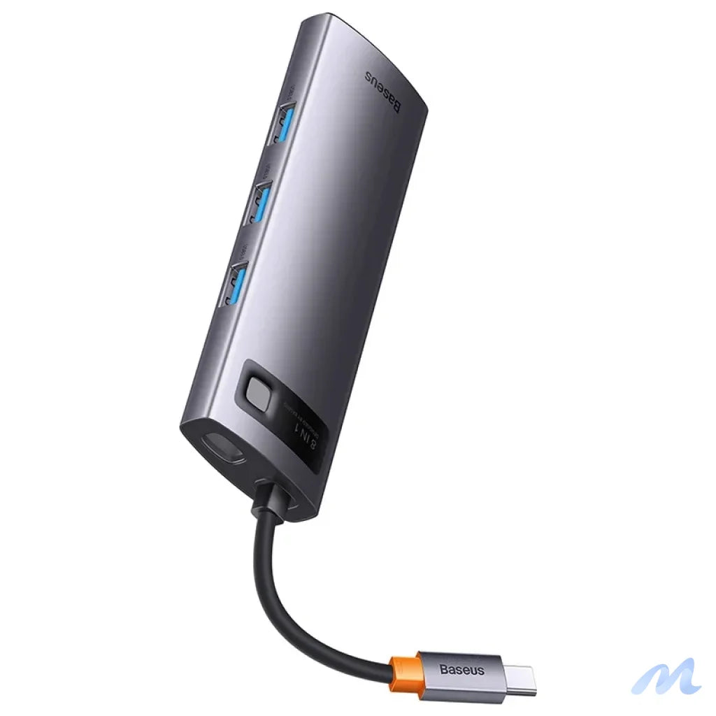 Hub 8w1 Baseus StarJoy Metal Glam Series, USB-C do HDMI + 3 x USB 3.0 + USB-C PD + RJ45 + SD/TF